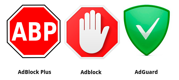 Расширения для блокировки рекламы в браузере ABP, AdBlock Plus, AdGuard